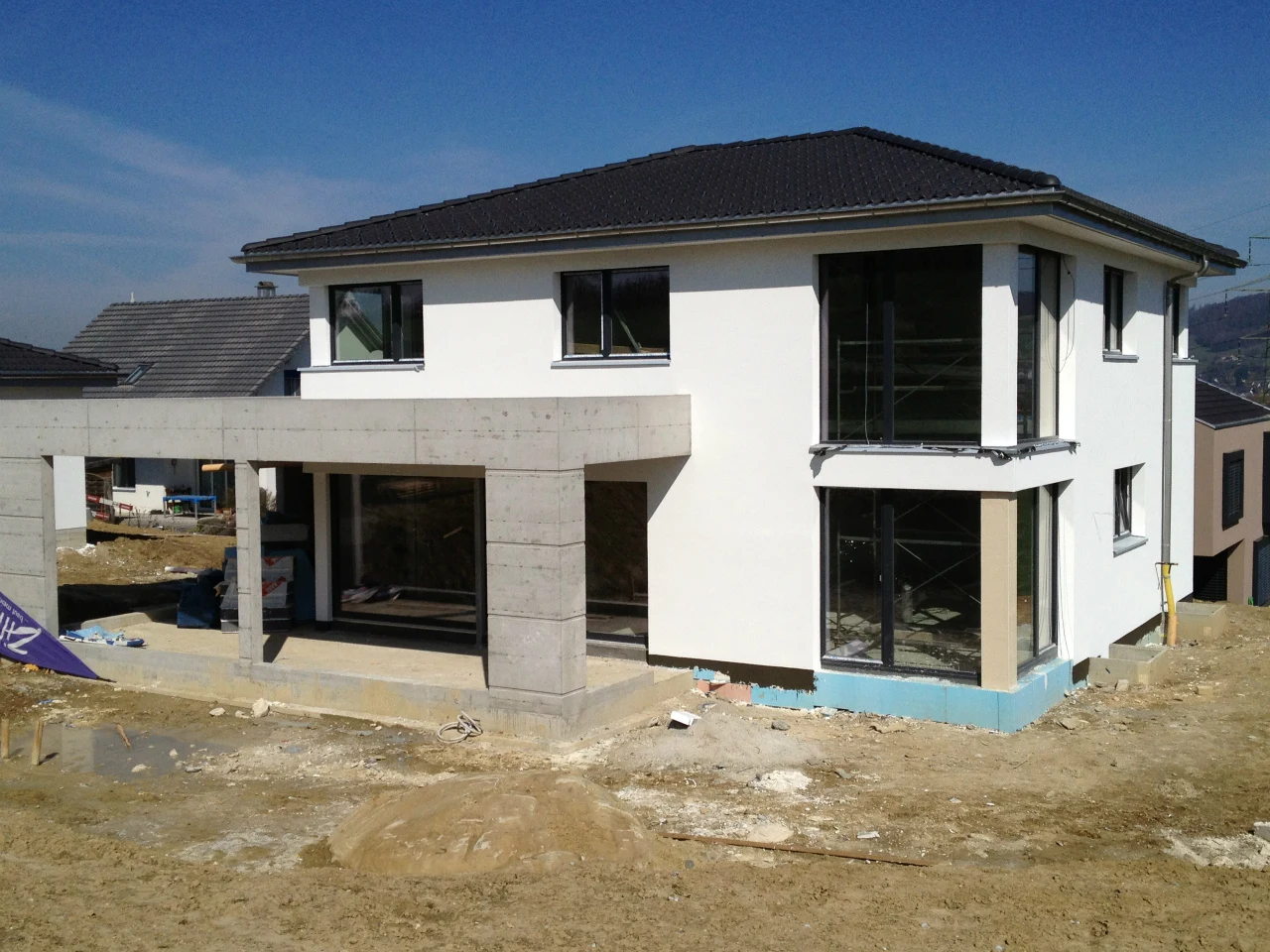 Ausgeführtes Projekt: Wohnhaus während der Bauphase